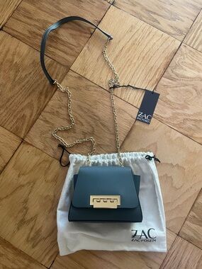 NWT ZAC Zac Posen sea moss Mini Crossbody with Gold Hardware